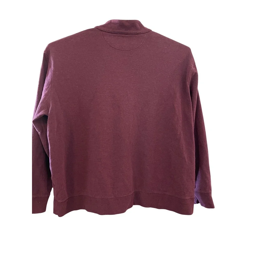 Polo Ralph Lauren Mens 3XB Burgundy Heather Quarter Zip Pullover Pony Logo
